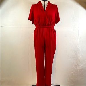 Picture it! Miami, 1986...and this Golden Girls Licensed Red Crepe Jumpsuit!